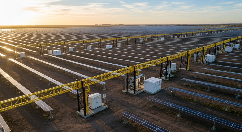 How much experience does KXS Energy have in solar construction shown through utility-scale solar field